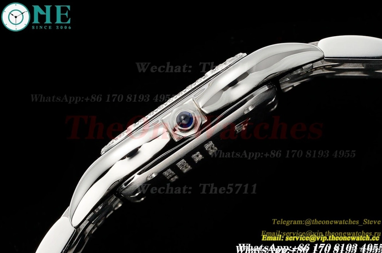 27mm SS AF White Dial Panthere SS De Secrete Ladies Quartz 0422